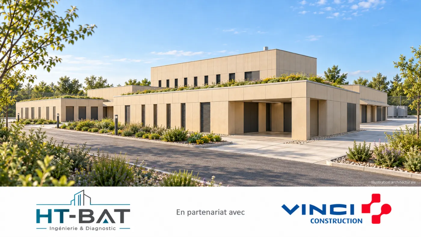 Vue architecturale du complexe électrique — illustration